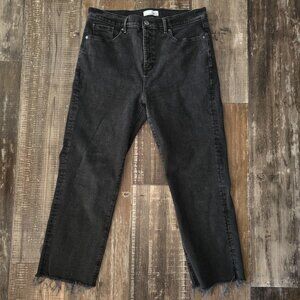 Loft High Waist Straight Crop Raw Hem Women's Size 12